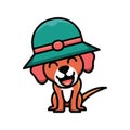 Cute dog smile wearing a hat Royalty Free Stock Photo