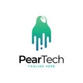 Creative Pear logo symbol .Pear icon design template