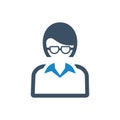 Teacher user female woman girl businesswoman person people lady profile account icon illustration