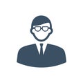 Profile Avatar man male person people user manager human teacher businessman gender icon vector illustration