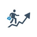 Vision business success running icon vector illustration