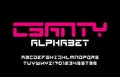 Scanty alphabet font. Abstract stencil letters and numbers. Royalty Free Stock Photo