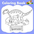 Illustrator of coloring book dinosaur Iguanodon
