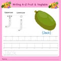 Illustrator of writing a-z Fruit & Vegtable J Royalty Free Stock Photo