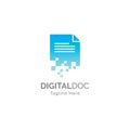 Digital document logo illustration design vector template Royalty Free Stock Photo