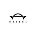 Simple bridge logo design vector template