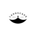 Creative landscape logo design symbol vector template