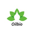 Green leafs logo design vector template.organic symbol illustration