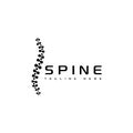 Spine logo design template.icon for science technology