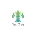 Creative tree logo design illustration Royalty Free Stock Photo