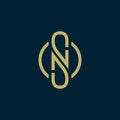 Letter N S icon logo design template.creative initial S N symbol