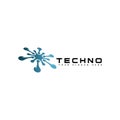 Best technology logo design template.Creative abstract symbol tech company
