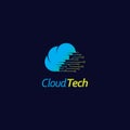 Cloud logo design template. computing and storage vector symbol.Best technologies icon Royalty Free Stock Photo