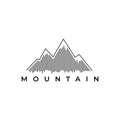 Creative mountain logo design vector template. mountain with line style