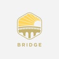 Bridge symbol logo design Vector inspiration.Creative bridge logo