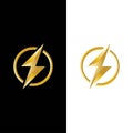 Power electric symbol logo design template