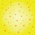 Yellow vector texture with orange. Abstract illustration with colored stars and circles in nature style. Design for posters, websi Royalty Free Stock Photo