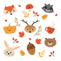 Cute elements of autumn Royalty Free Stock Photo