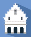 Vector illustration of old colonial building