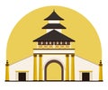 Vector illustration of Indonesian sultan palace