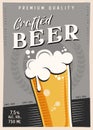 Vector illustration of Retro poster or shop banner or offer banner for beer typography art ready to print