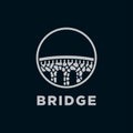 bridge stone logo design vector template