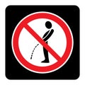 No Pee sign