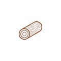 Simple line timber icon material