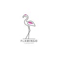 Flamingo logo design. modern simple design