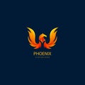 Luxury phoenix logo concept. best phoenix bird logo design