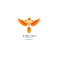 Luxury phoenix logo concept. best phoenix bird logo design