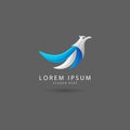 Eagle logo design. modern simple design isolated on white