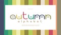 Autumn alphabet fonts. Fashion Color trend.