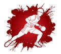 Ping Pong player, Table tennis action cartoon graphic vector Royalty Free Stock Photo