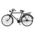 Classic Bicycle Icon Silhouette Detailed Bike Illustration