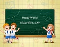 World Teachers Day with happy student
