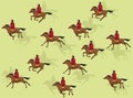 Native American Riding Horse Character Vector Seamless Background Wallpaper-01 Royalty Free Stock Photo