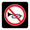 No Horn traffic sign Royalty Free Stock Photo
