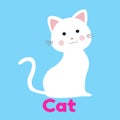Animal Cat Playing Card For Kids Cartoon Vector