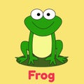 Animal Frog Playing Card For Kids Cartoon Illustration Vector Royalty Free Stock Photo