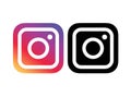 Instagram logo icons.Isolated on white background. Royalty Free Stock Photo