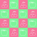 Fruit Apple Cherry Background fit for Foodcourt Wallpaper