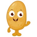 Cute potato cartoon character. Vector illustration