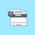 Realistic printer vector icon illustration