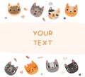 Cute background for text with cats.