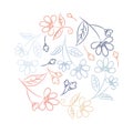 Cute hand drawn Floral Dividers vector Element design