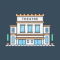 Theatre Building Vector Icon Illustration