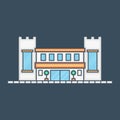 Theatre Building Vector Icon Illustration