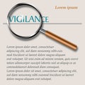 A vigilance graphic as a page layout design