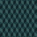 Abstract seamless pattern of dark hexagonal cubes, Modern stylish of repeating geometric mosaic